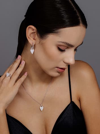 Серьги из серебра 925 с кубическим цирконием