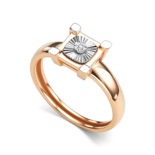 Кольцо из золота 585 с бриллиантами