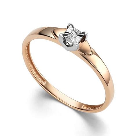 Кольцо из золота 585 с бриллиантами