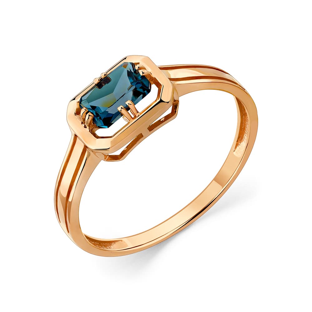 Кольцо из золота 585 с  топазом лондон