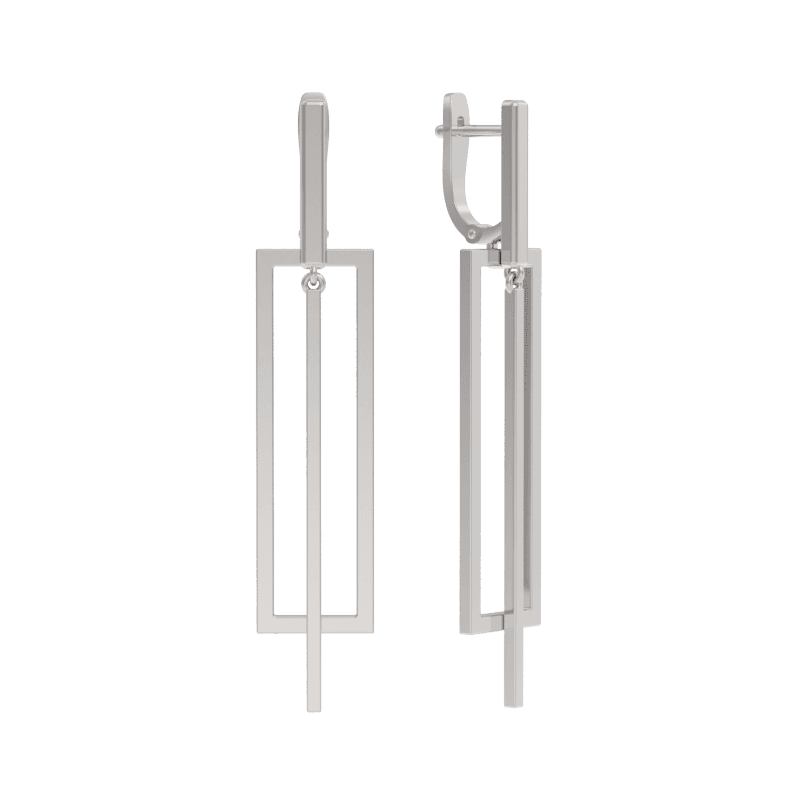 Серьги из серебра 925 без вставки