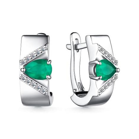 Серьги из серебра 925 с агатами