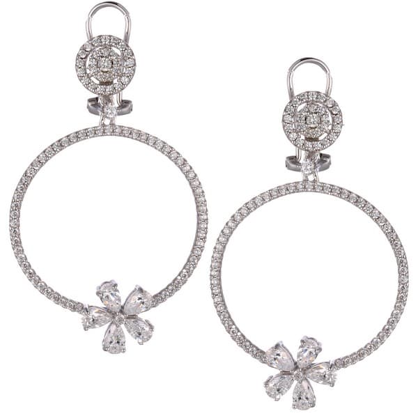 Серьги из серебра 925 с фианитами