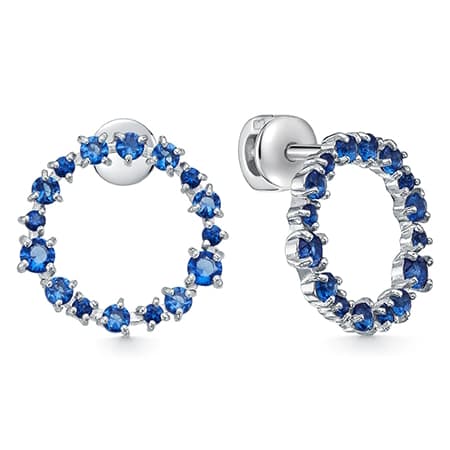 Серьги из серебра 925 с фианитами