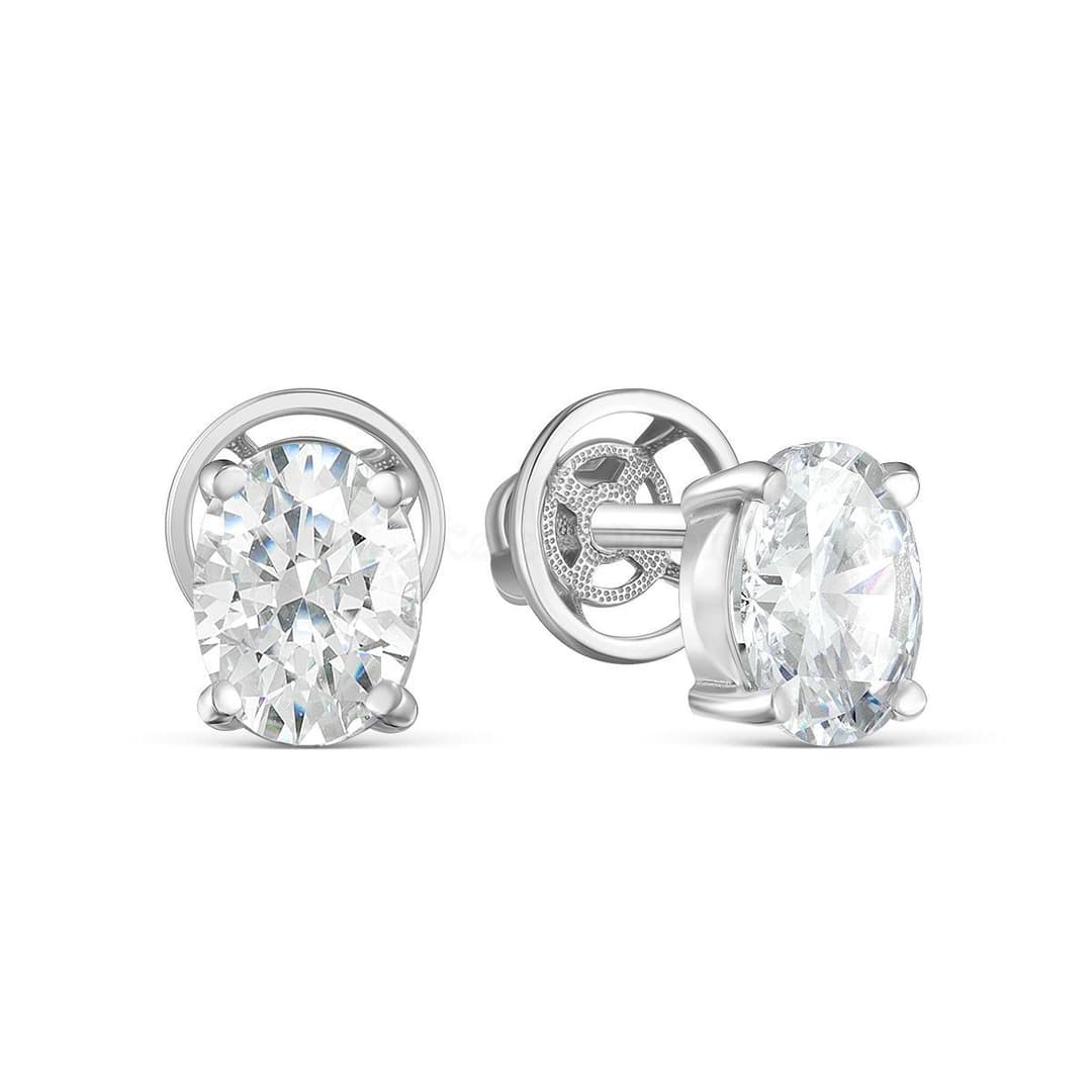 Серьги из серебра 925 с  фианит