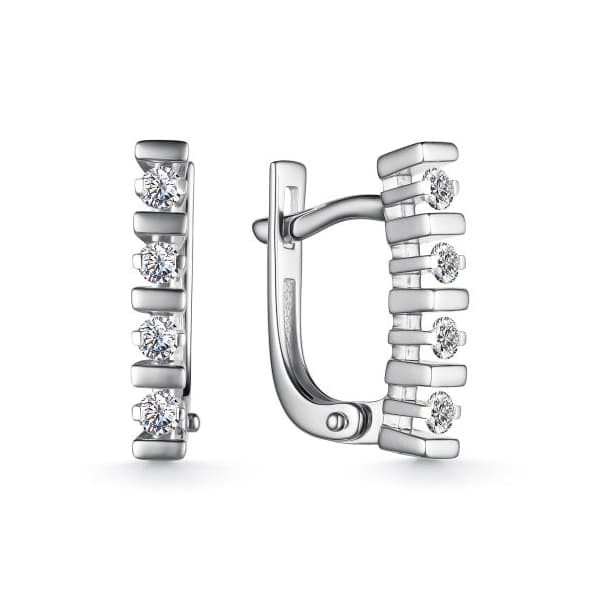 Серьги из золота 585 с бриллиантами