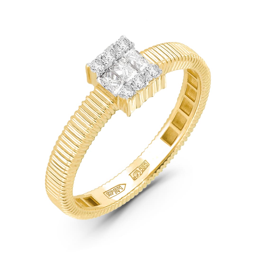 Кольцо из золота 585 с  бриллиантом