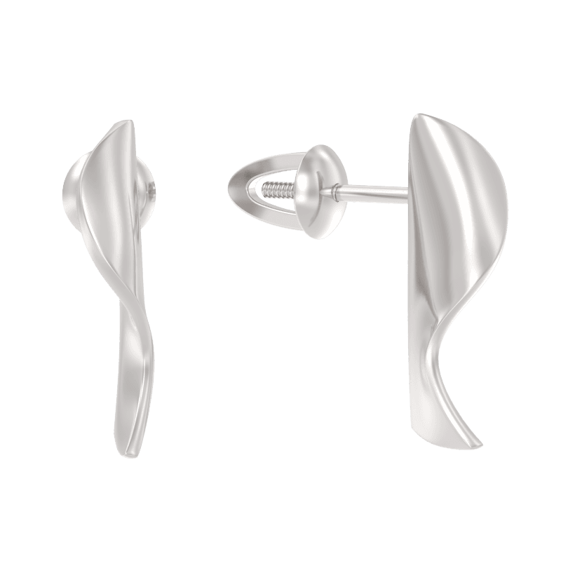 Серьги из серебра 925 без вставки