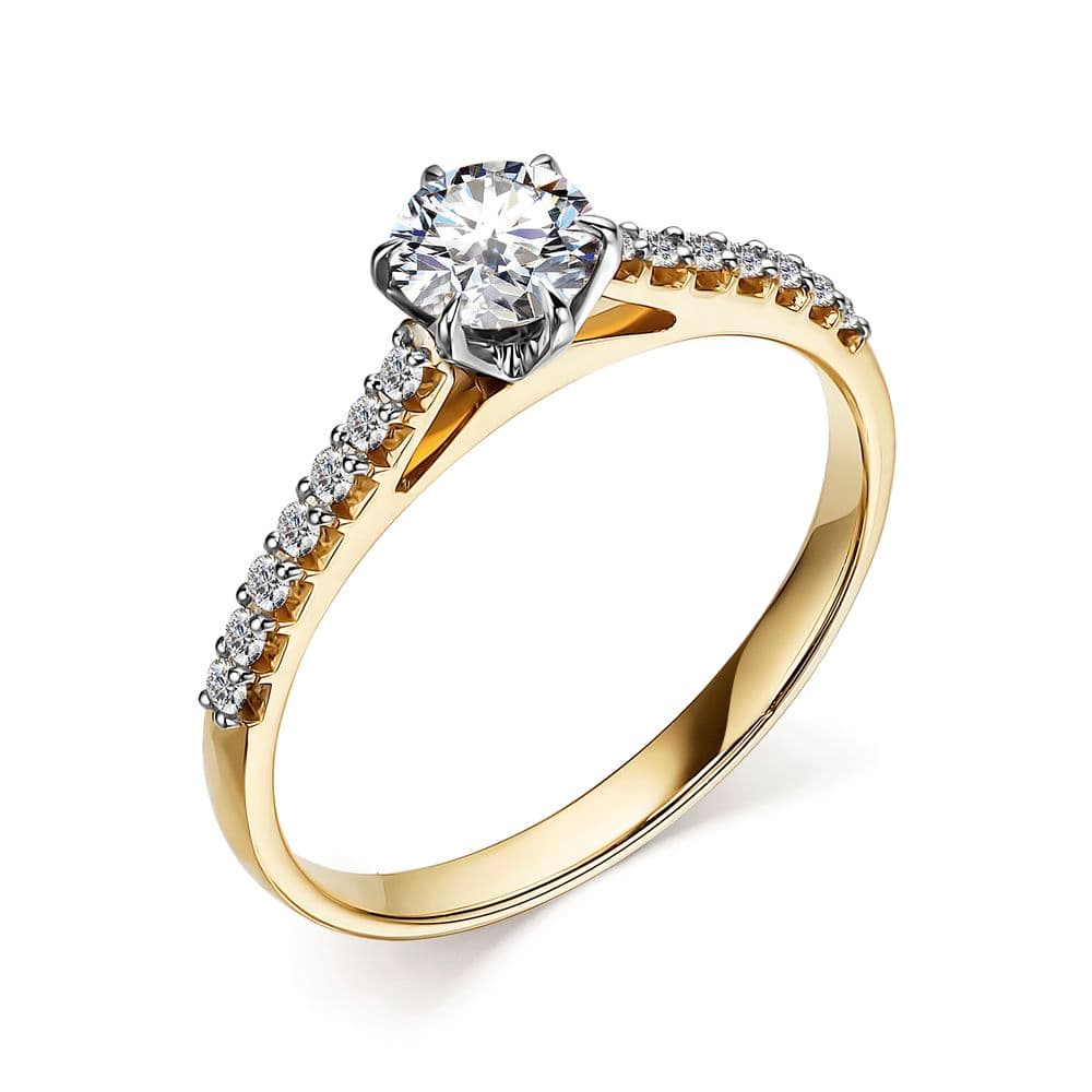 Кольцо из золота 585 с бриллиантом