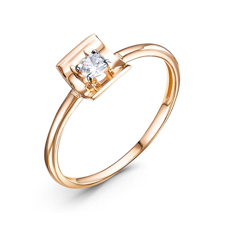 Кольцо из золота 585 с фианит