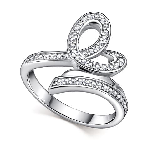 Кольцо из серебра 925 с фианитами