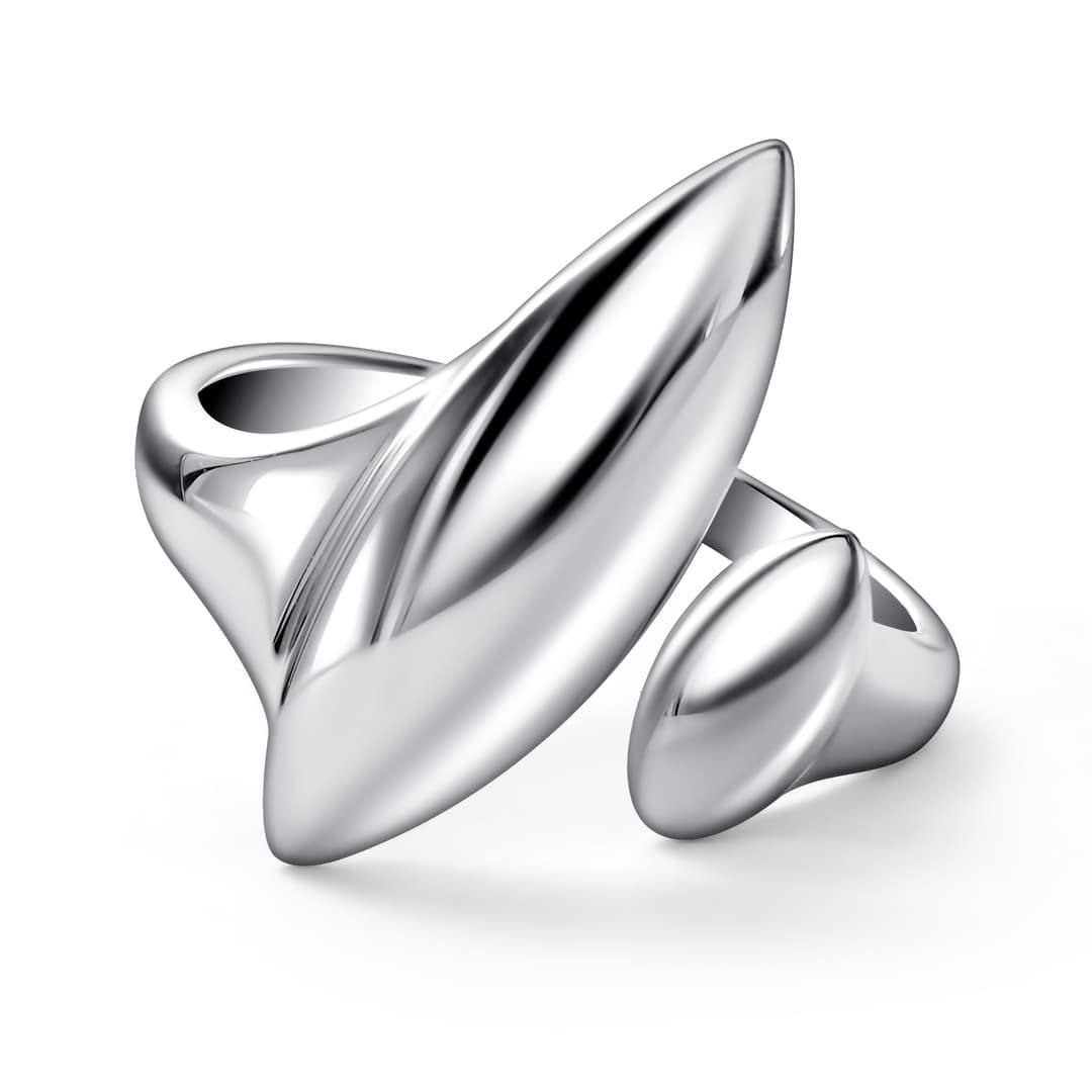 Кольцо из серебра 925 без вставки