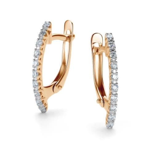 Серьги из золота 585 с бриллиантами