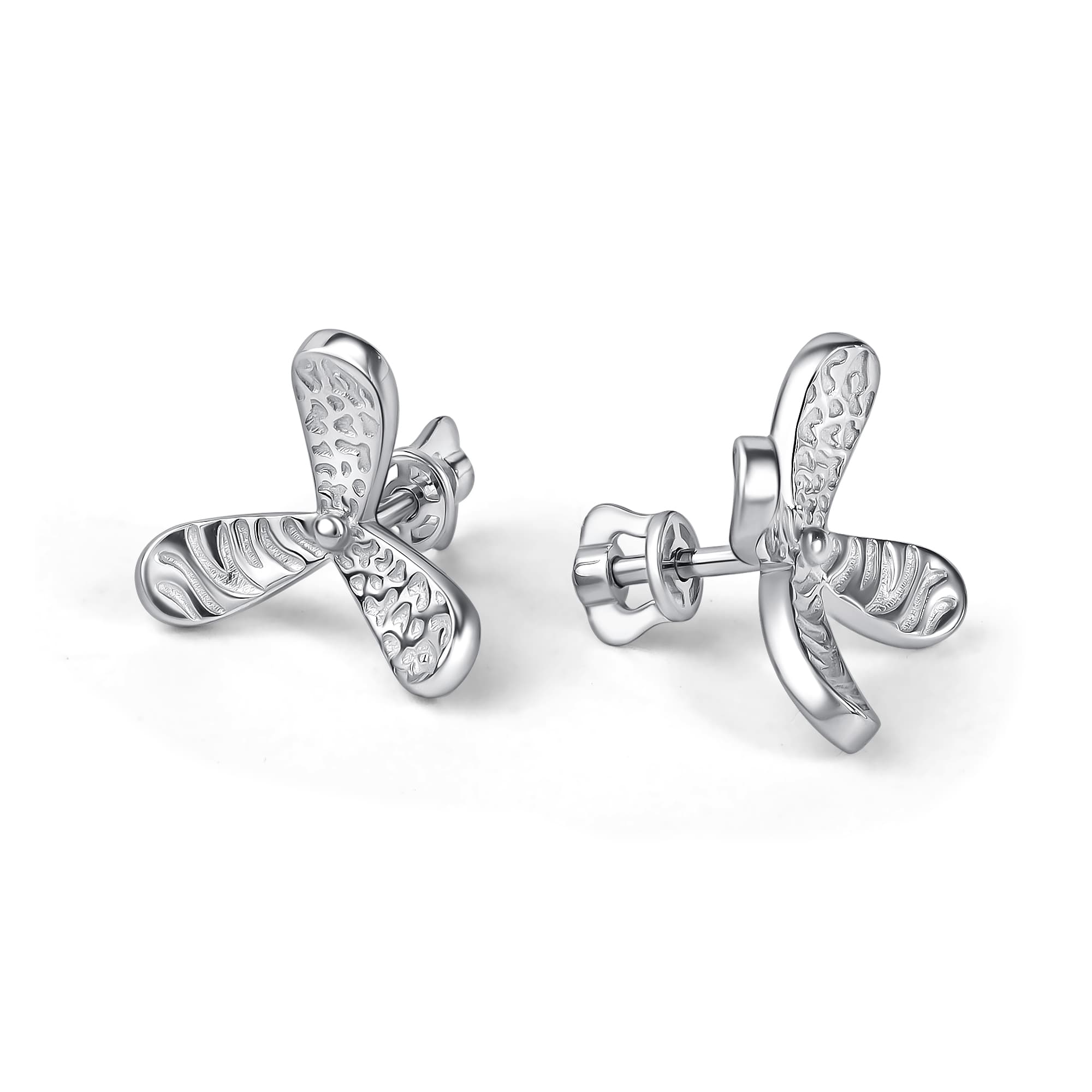 Серьги из серебра 925 без вставки