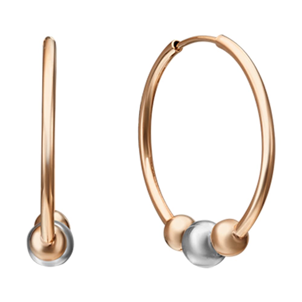 Серьги из золота 585 без вставки