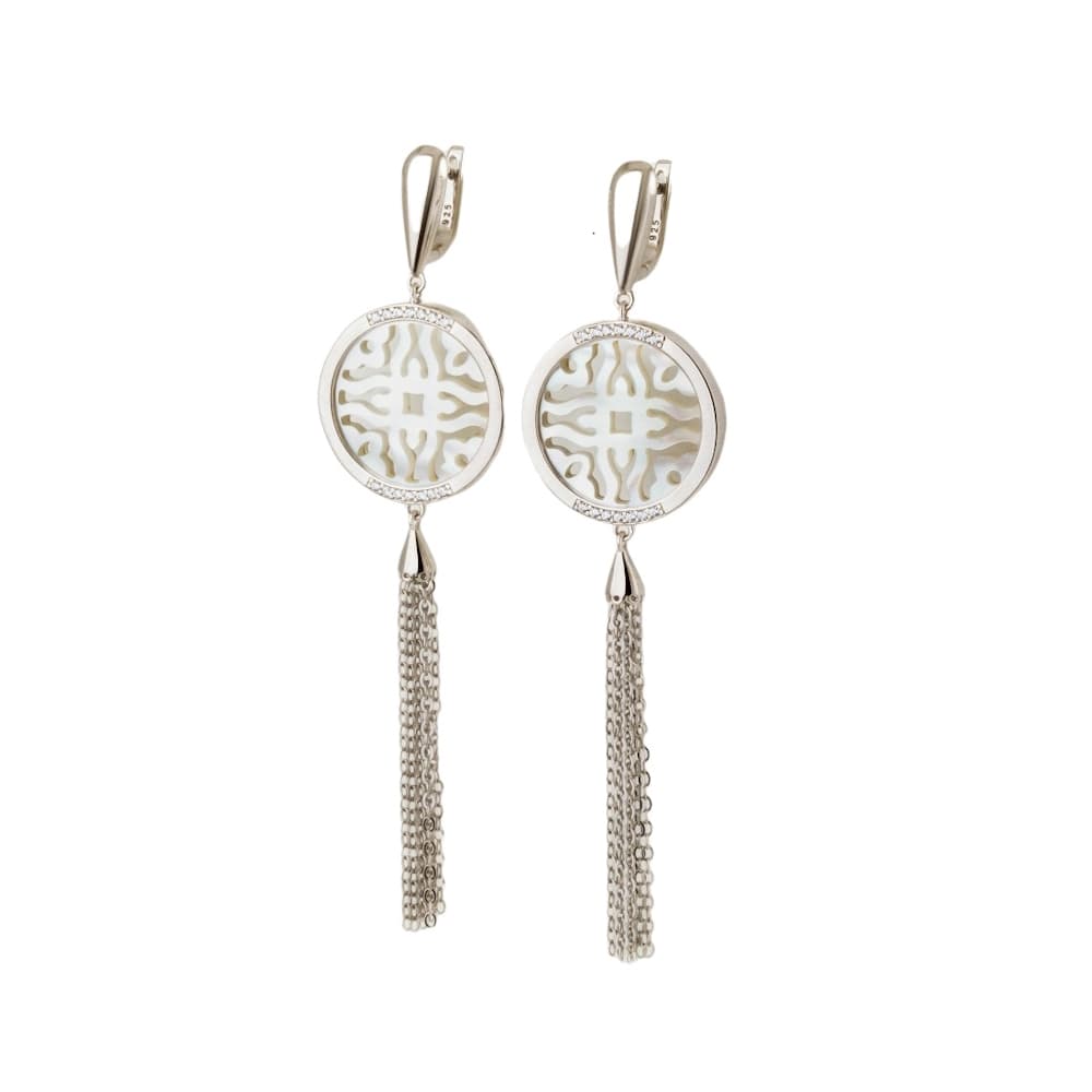 Серьги из серебра 925 с перламутром