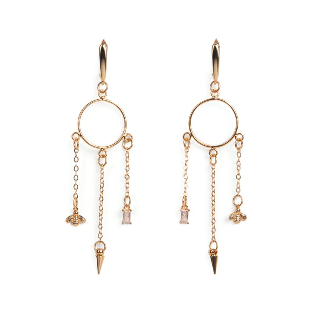 Серьги из стали с ювелирным стеклом