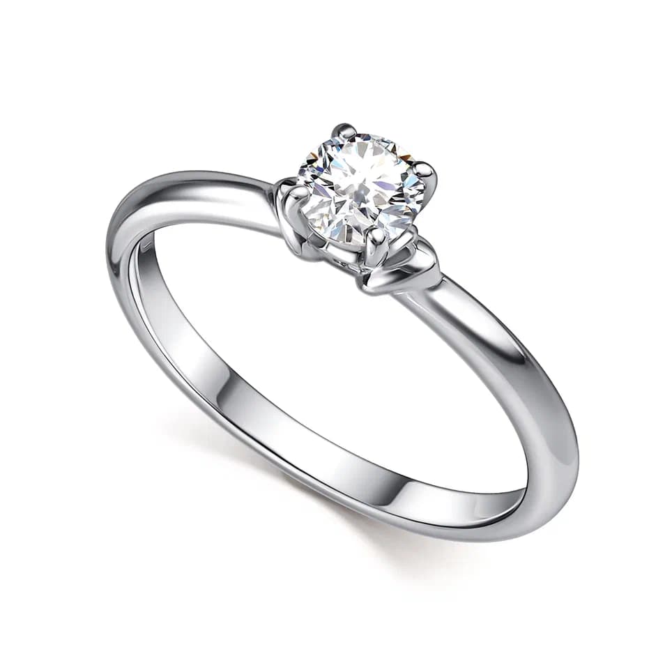 Кольцо из серебра 925 с муассанитом