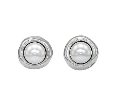 Серьги из бижутерный сплава с жемчугом