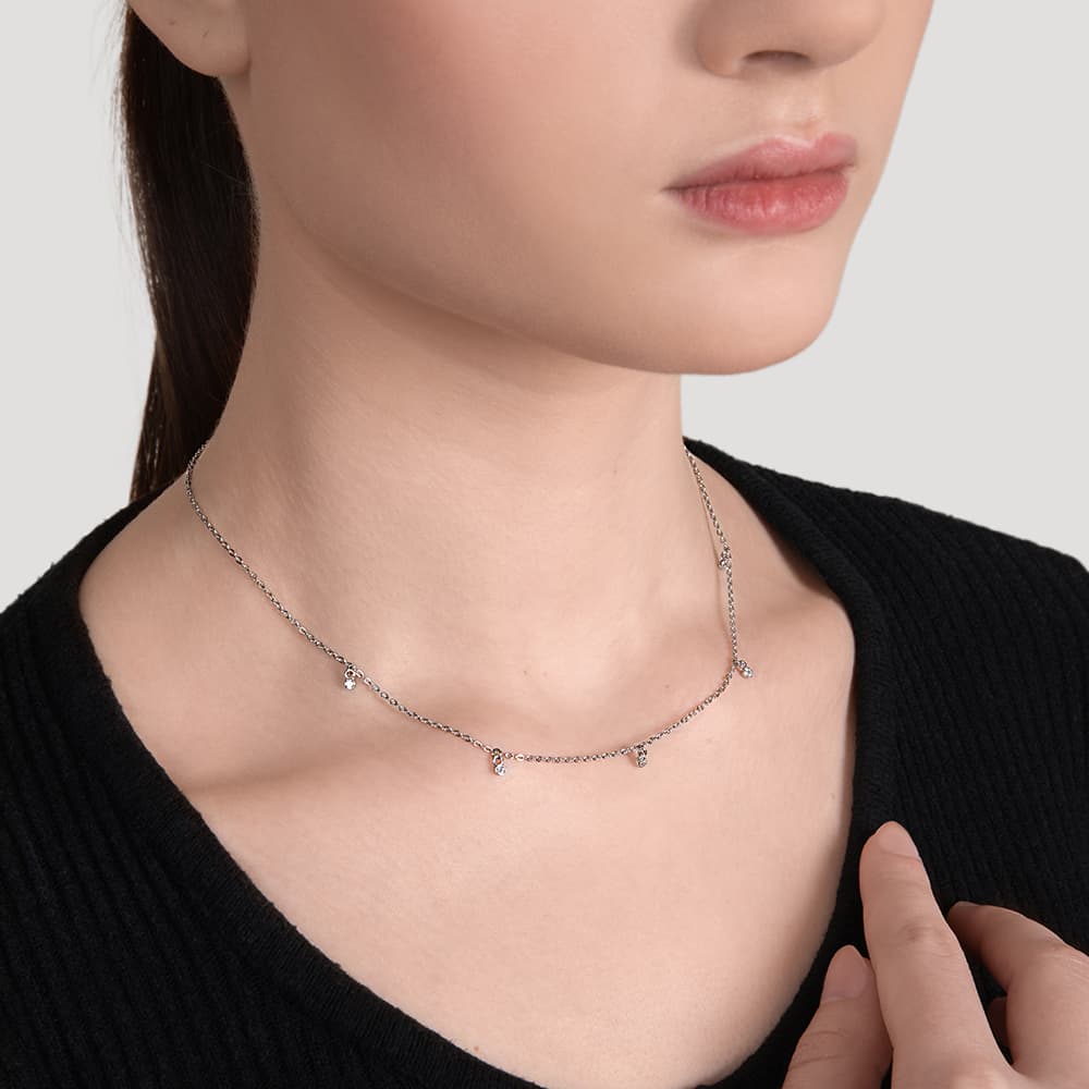 Колье из серебра 925 с фианит