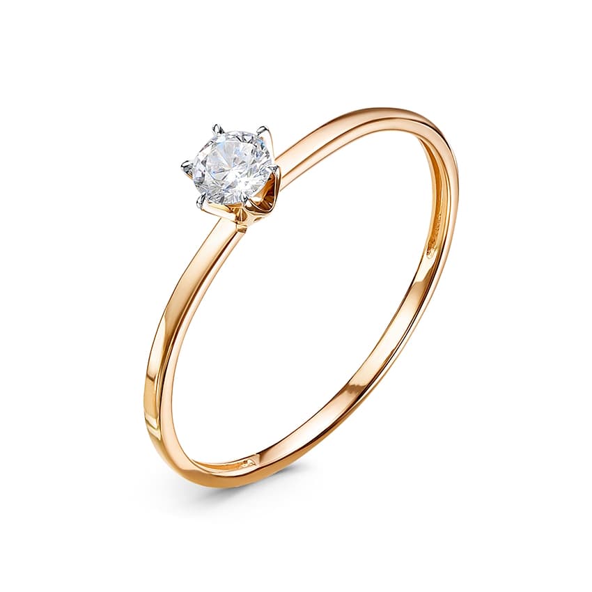 Кольцо из золота 585 с фианит