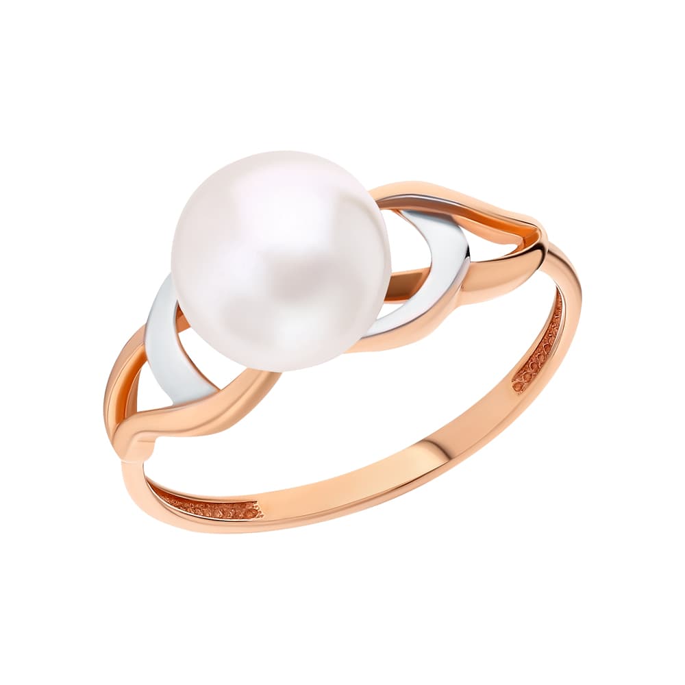 Кольцо из золота 585 с жемчугом