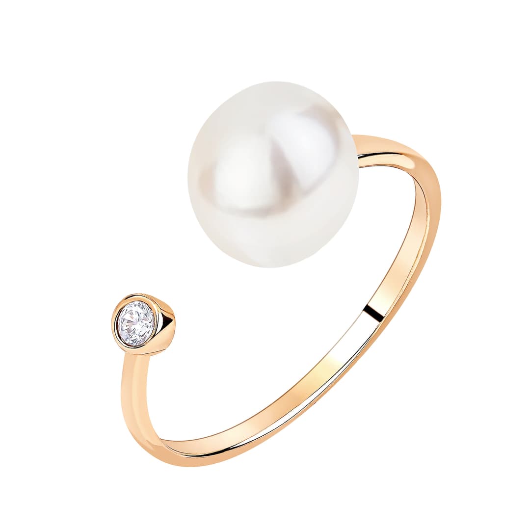 Кольцо из золота 585 с  жемчугом