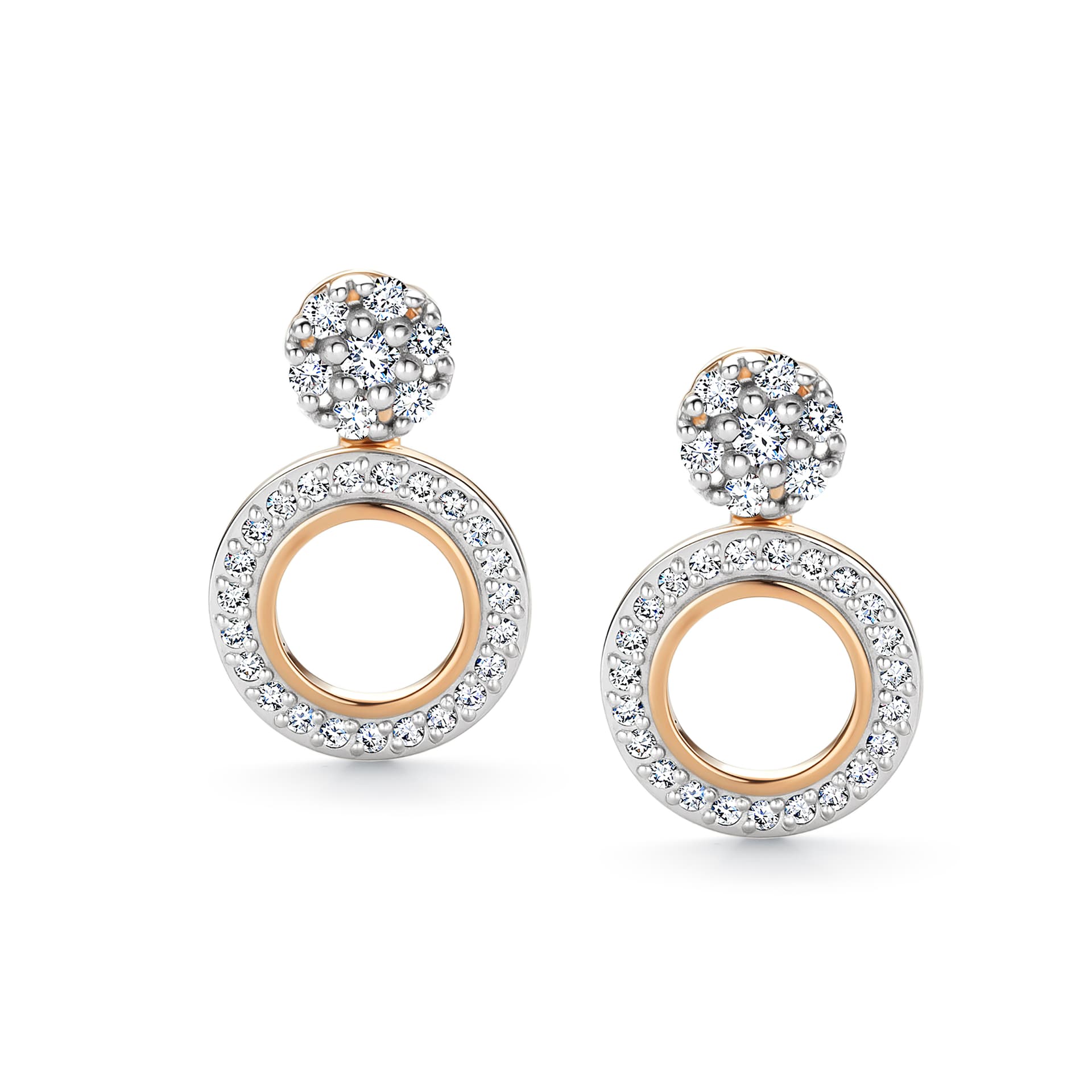 Серьги из золота 585 с бриллиантами