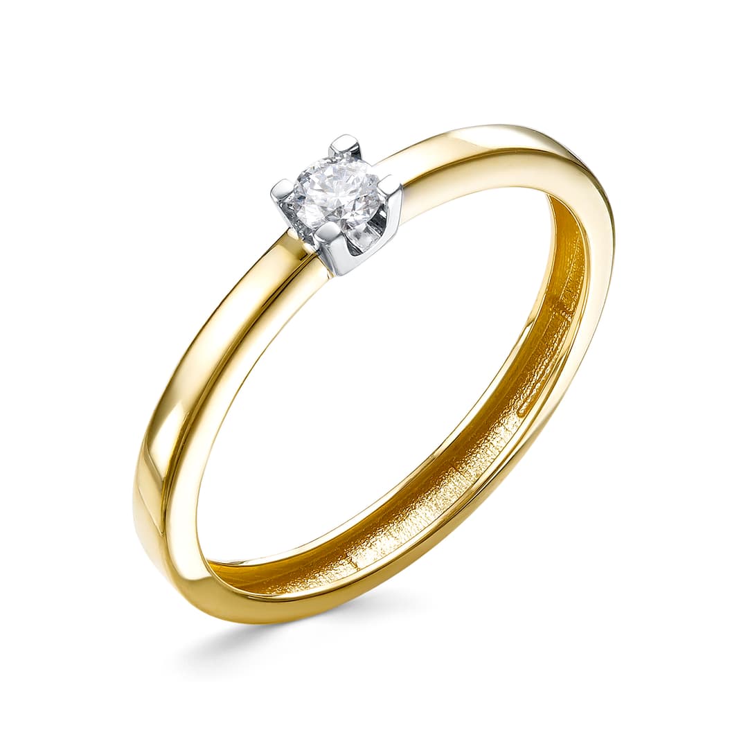 Кольцо из золота 585 с  бриллиантом