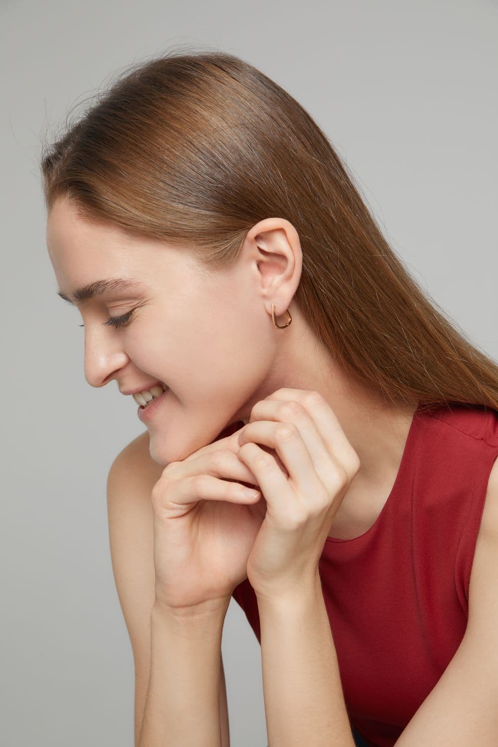 Серьги из золота 585 без вставки