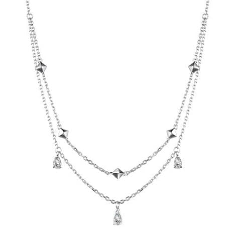 Колье из серебра 925 с фианитами