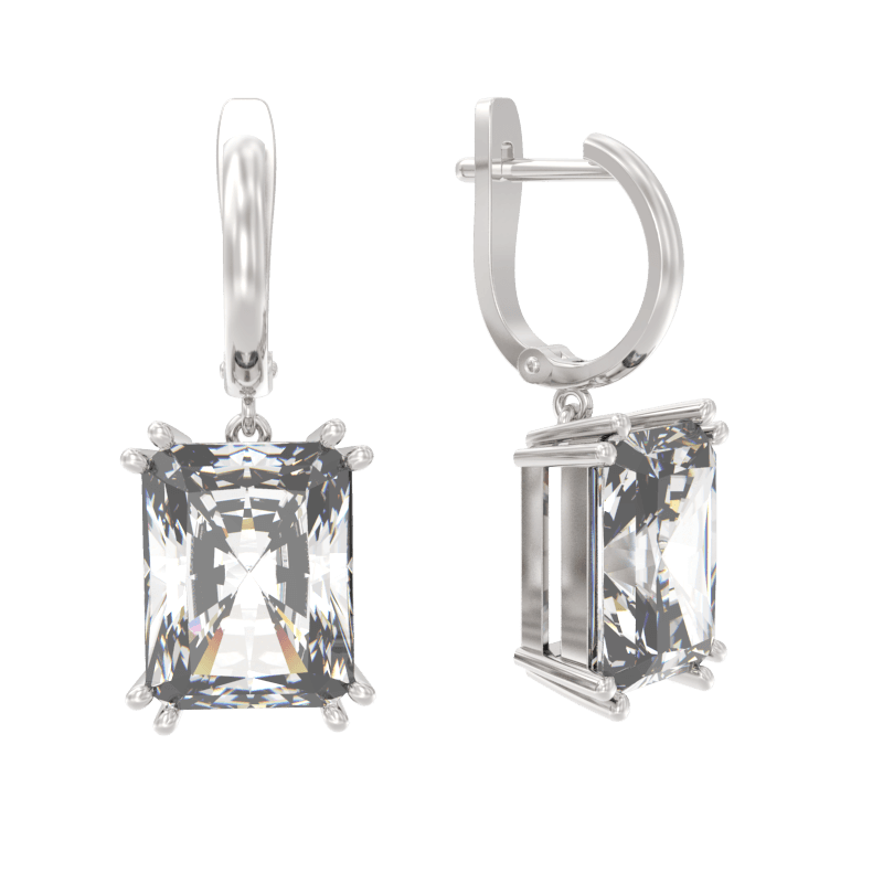 Серьги из серебра 925 с фианитами