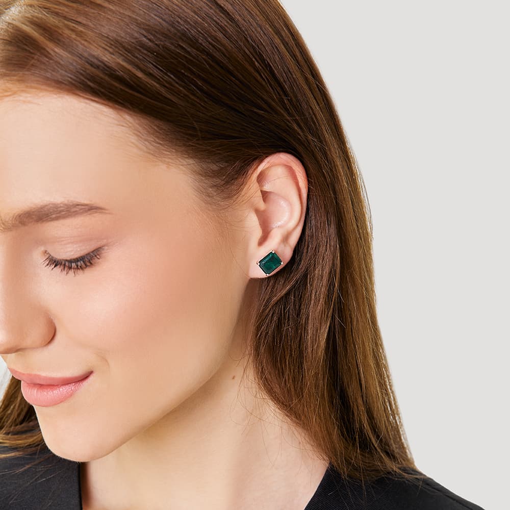 Серьги из серебра 925 с кубическим цирконием