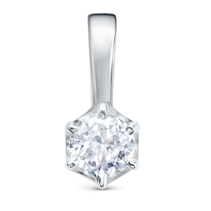 Подвеска из серебра 925 с фианитами