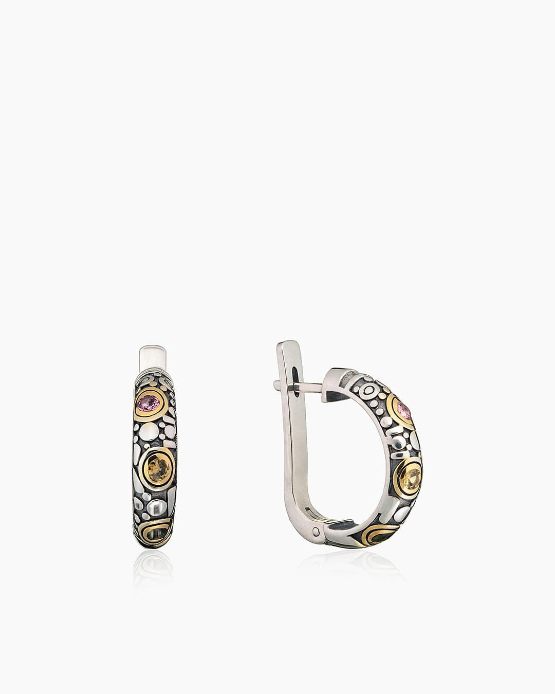 Серьги из серебра 925 с  турмалином