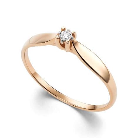 Кольцо из золота 585 с бриллиантами