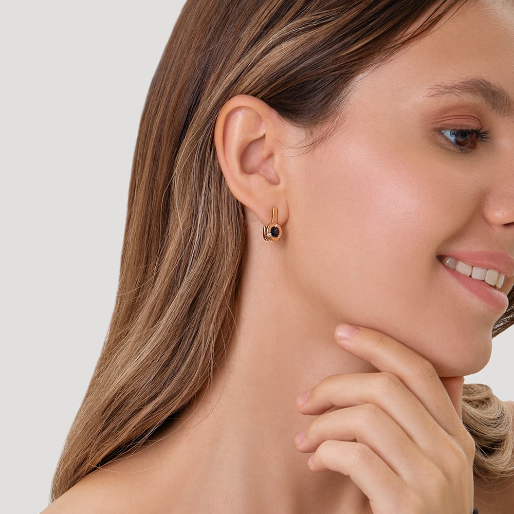 Серьги из золота 585 с сапфиром