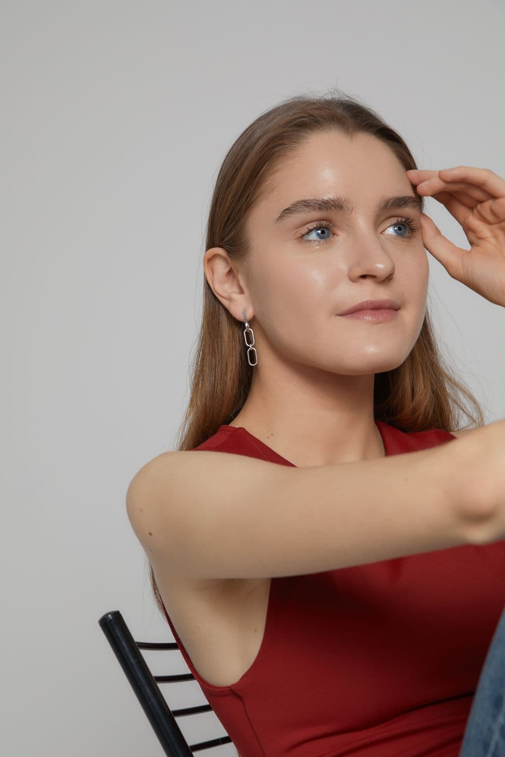 Серьги из серебра 925 без вставки