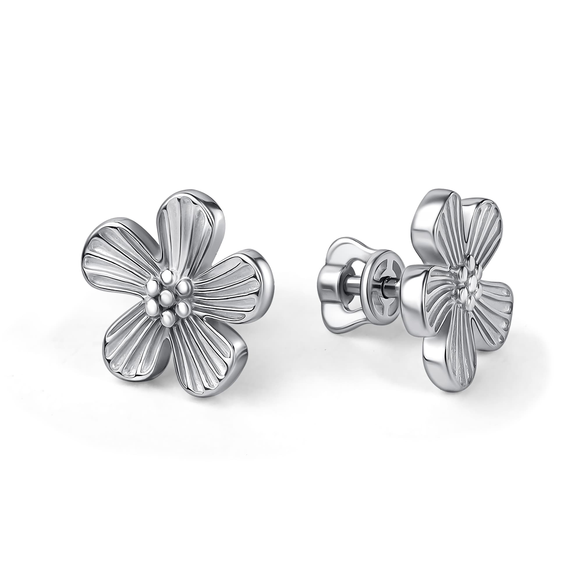 Серьги из серебра 925 без вставки