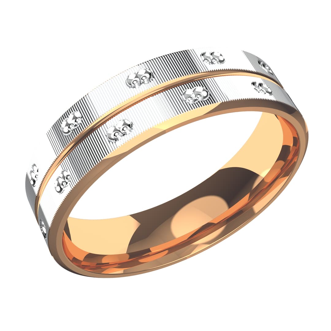 Кольцо обручальное из золота 585 без вставки