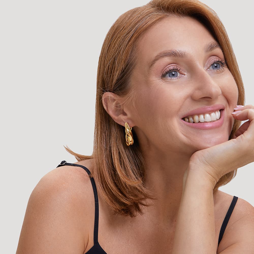 Серьги из серебра без вставки