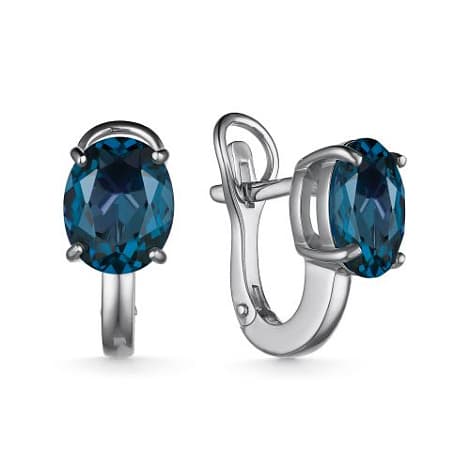 Серьги из серебра 925 с топазом