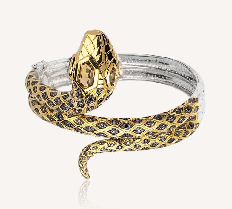 Браслет декоративный из серебра 925 с бриллиантами