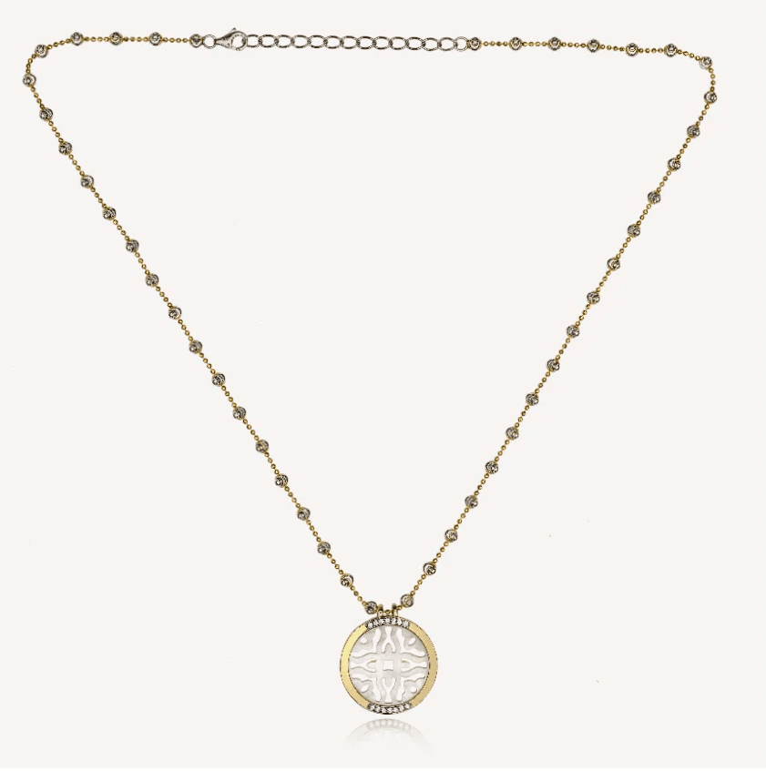 Колье из серебра 925 с перламутром