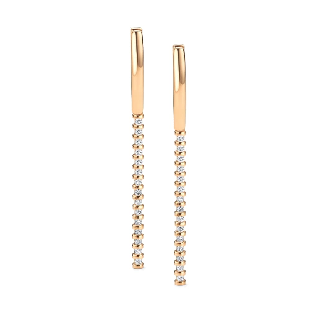 Серьги из золота 585 с бриллиант