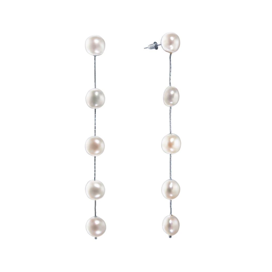 Серьги из серебра 925 с жемчугом