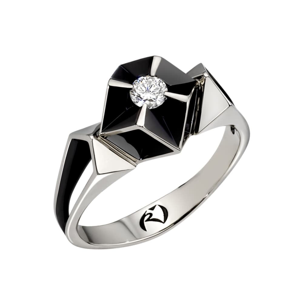 Кольцо из золота 585 с бриллиантами