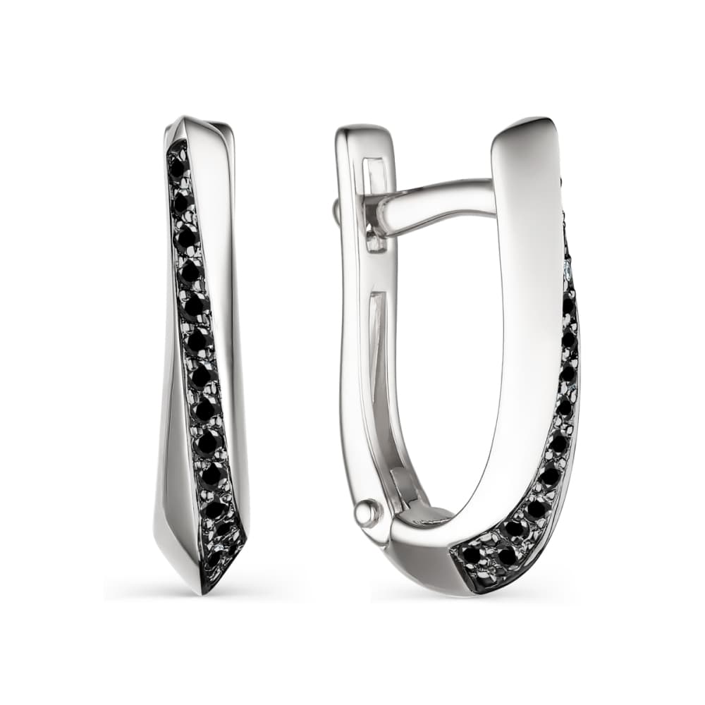 Серьги из золота 585 с бриллиантами