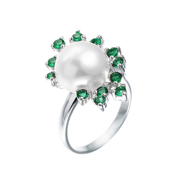 Кольцо из серебра 925 с жемчугом