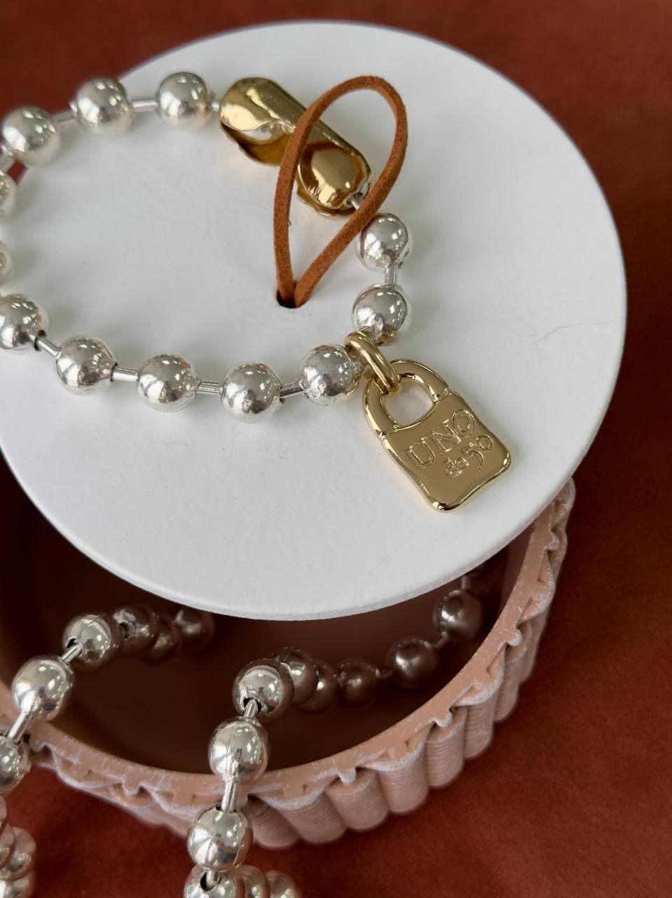 Браслет из стали с жемчугом